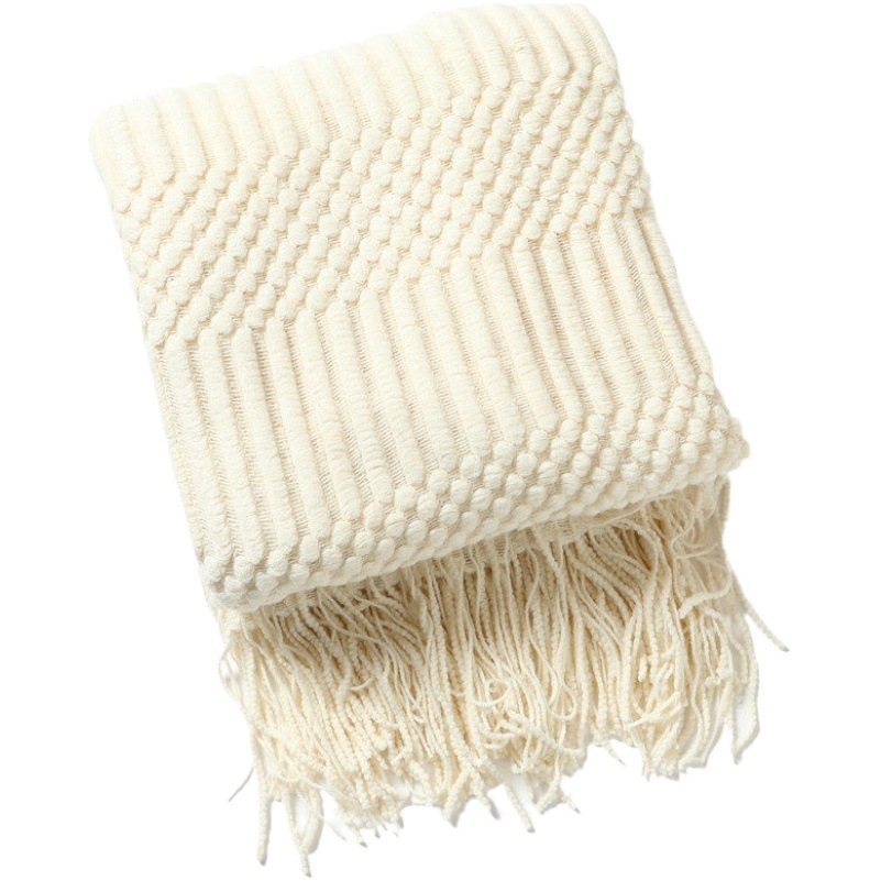 Nordic Solid Color Air-conditioning Blanket Cover Blanket Pineapple Sofa Blanket Office Nap Blanket Bed End Blanket Small Blanket Decorative Blanket
