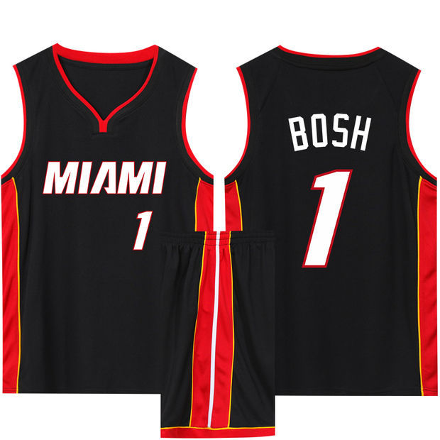 Picture of Heat Wade No.3 Jersey New Season Basketball Uniform Competition Training Team Uniform Set Printing Number