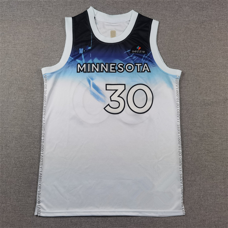 Picture of Season 25 Timberwolves White City Edition 5 Edwards 11 Reid 30 Randall 0 Di Winzezzo Basketball uniform