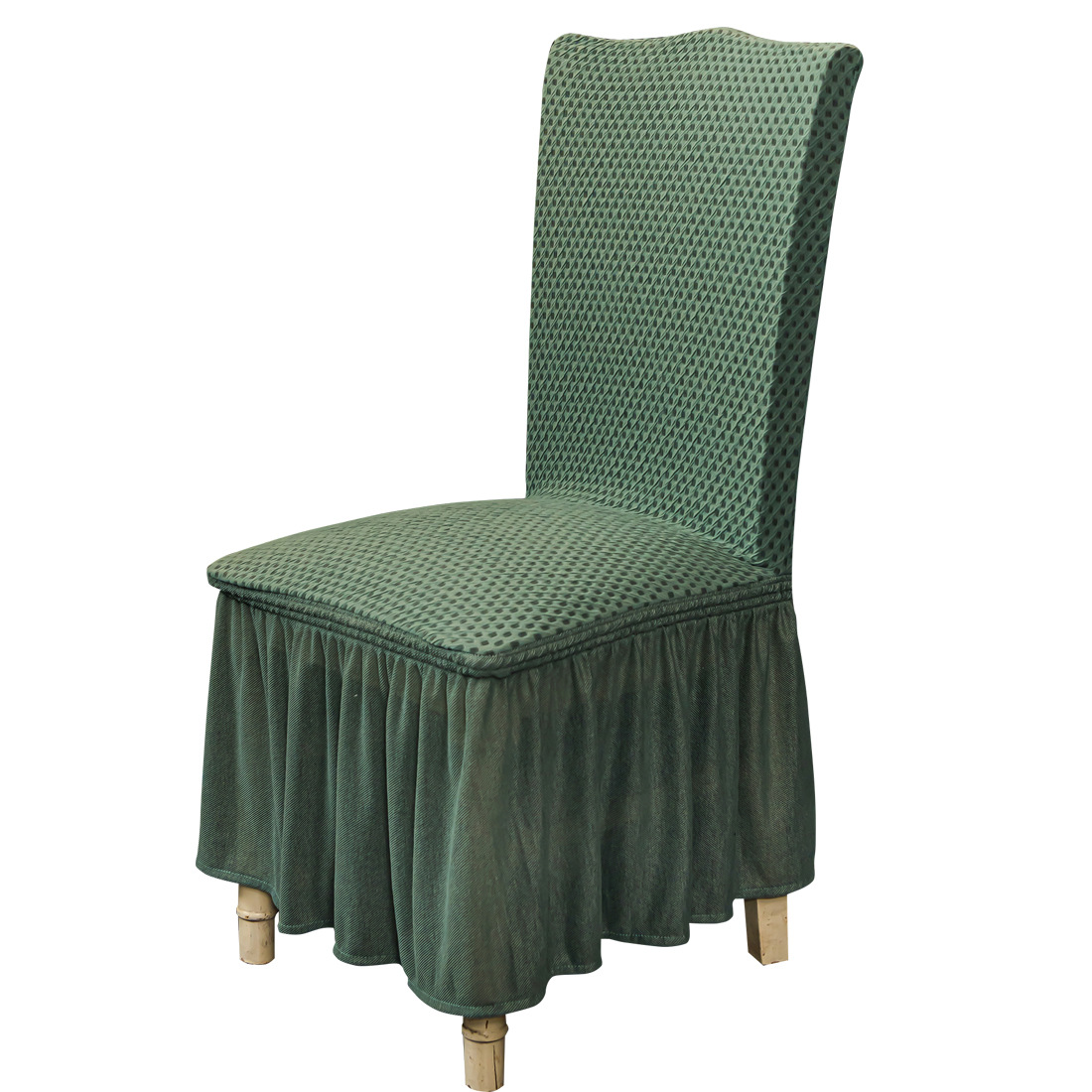 Picture of Table and Chair Covers, English Turkish Chair Covers, Skirt-Style Full Coverage, Universal Solid Color, Hotel Banquet Living Room Dining Chair Seat Covers