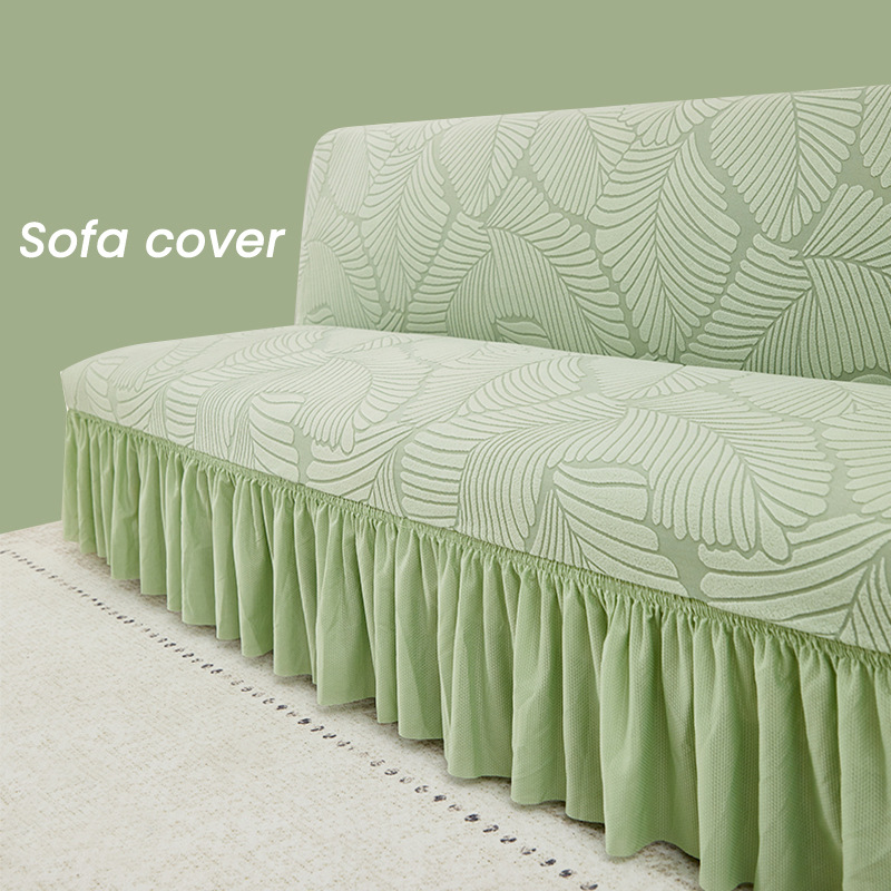 Straight row sofa cover all-inclusive universal cover four seasons universal simple non-armrest sofa bed cover foldable dust cover
