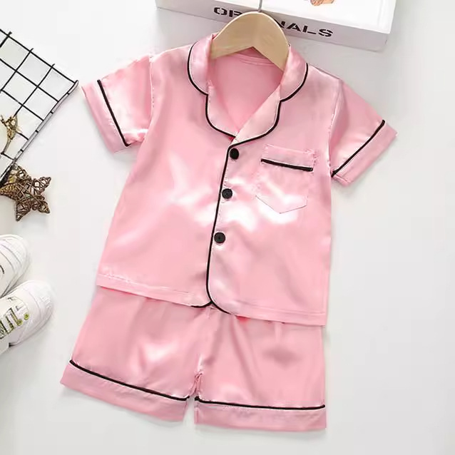 Picture of Foreign Trade Girls' Home Clothes suit Summer New Cute Baby Soft and Comfortable Breathable One-Bar Short-Sleeved suit