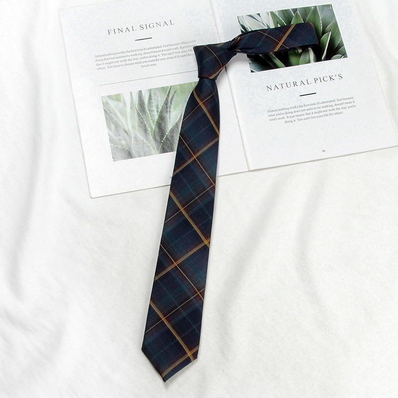 Picture of DK Hand Tie Lemon Sea Salt Original Japanese Uniform for Male and Female Students School Uniform College Style Plaid JK Factory Batch