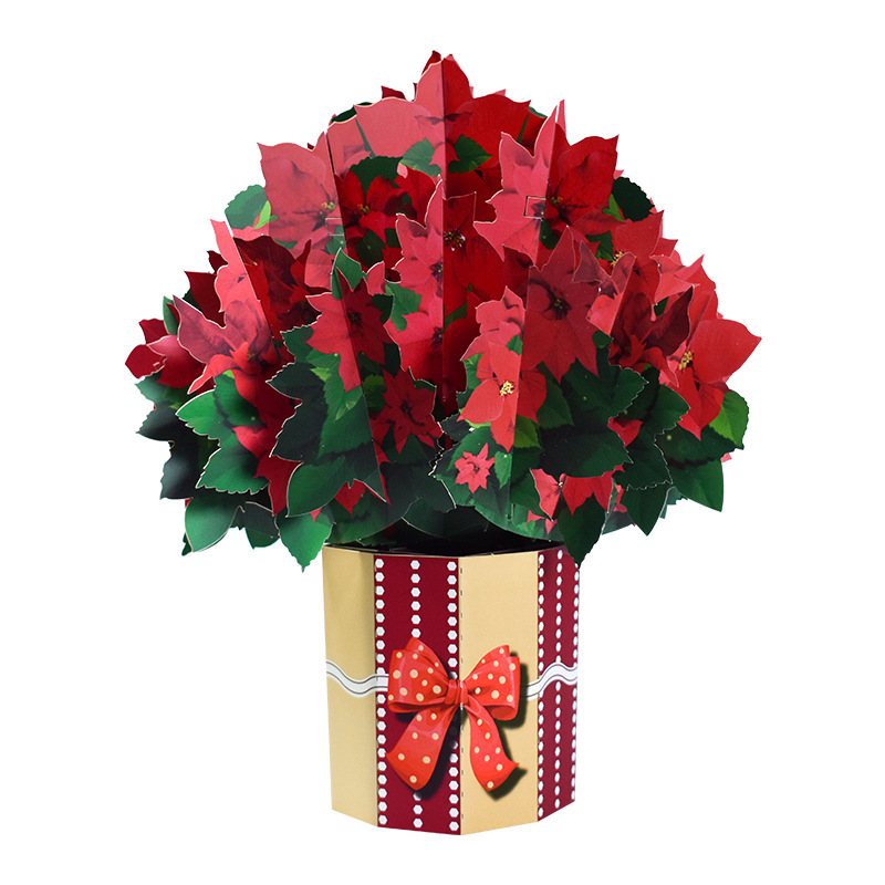 Picture of New Creative Amazon Cross-Border 3D Greeting Card Holiday Greetings Handmade Card Color Printed Christmas Lettering
