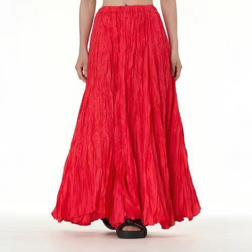 Picture of European and American Simple Crumpled Skirt 2024 Autumn and Winter New Fashion Brand Women's Fashion All-match Oversize Skirt