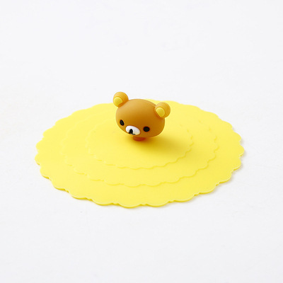 Picture of Cartoon Cup Lid Silicone Universal Ceramic Cup Lid Single Sale Glass Cup Tea Cup Accessories Dust Mug Lid