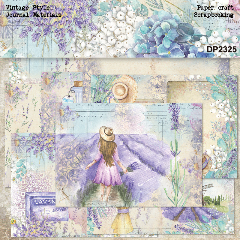 A5 single-sided pattern paper DIY album scrapbook Journal material paper card making background paper DP2325