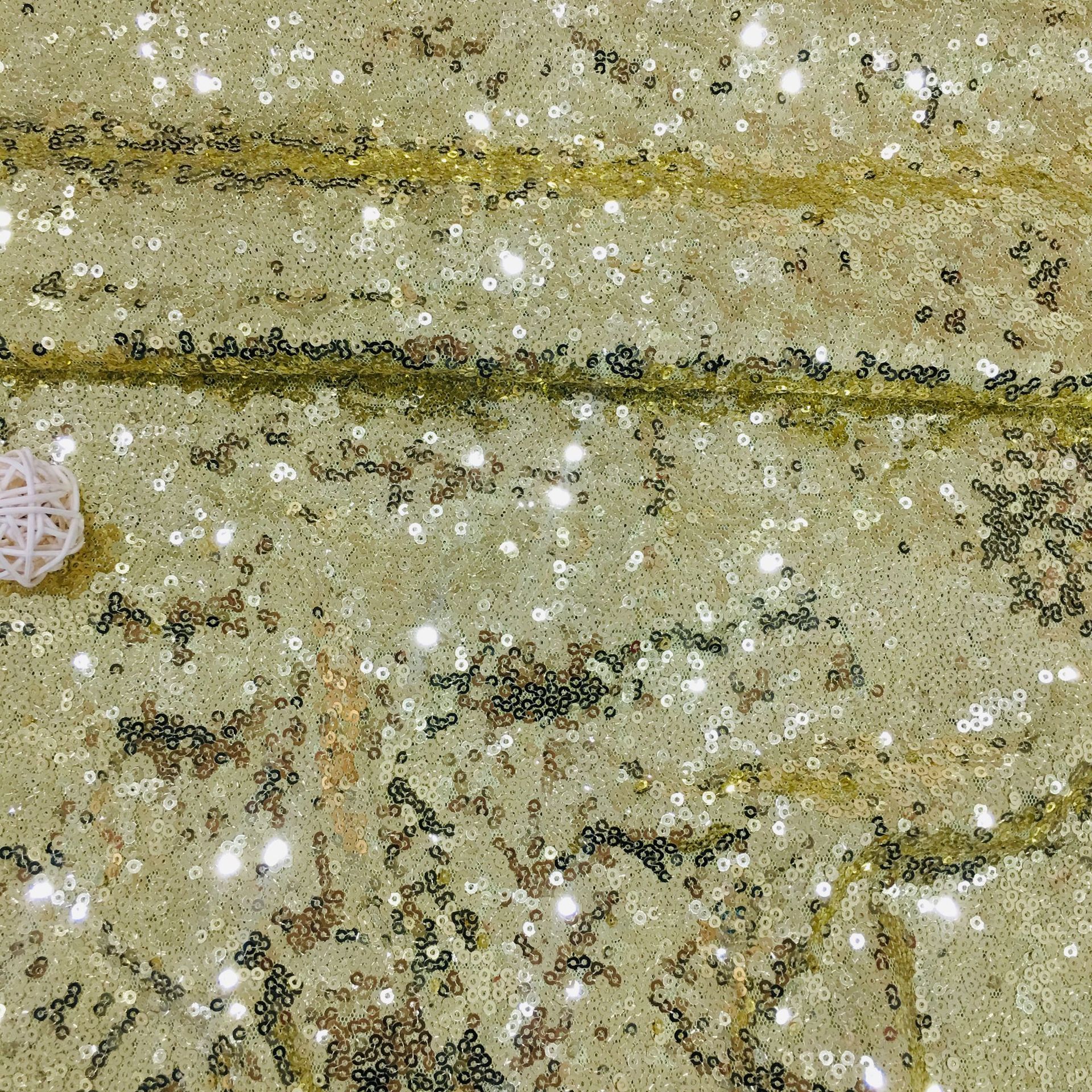 Picture of Spot wholesale 3mm sequin cloth scrambled sequin fabric wedding costume sequin fabric beaded fabric