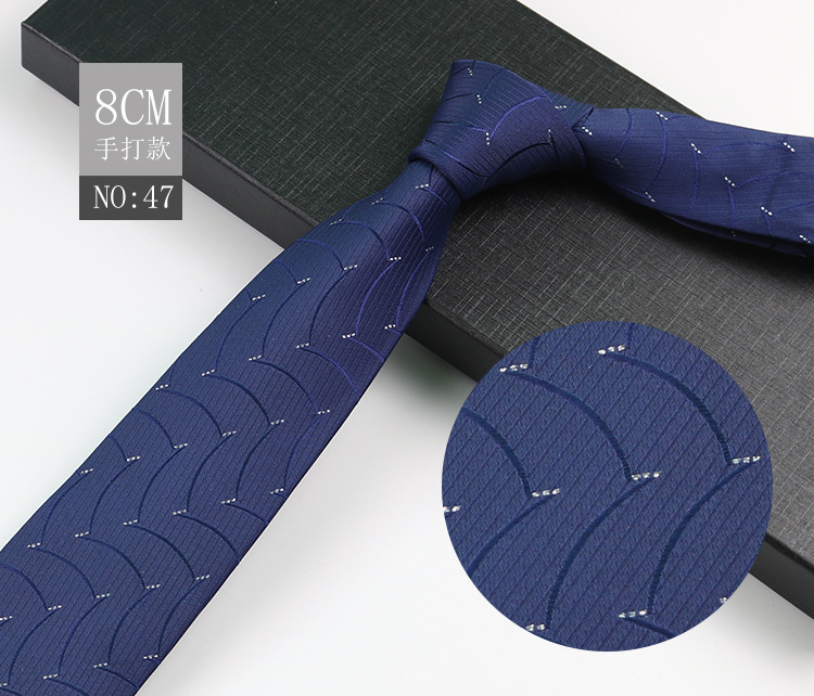 Picture of Men's Tie Business Shirt Stripesd Security Professional Formal Wear Wholesale Plus Logo Manufacturer 8cm Hand-Made