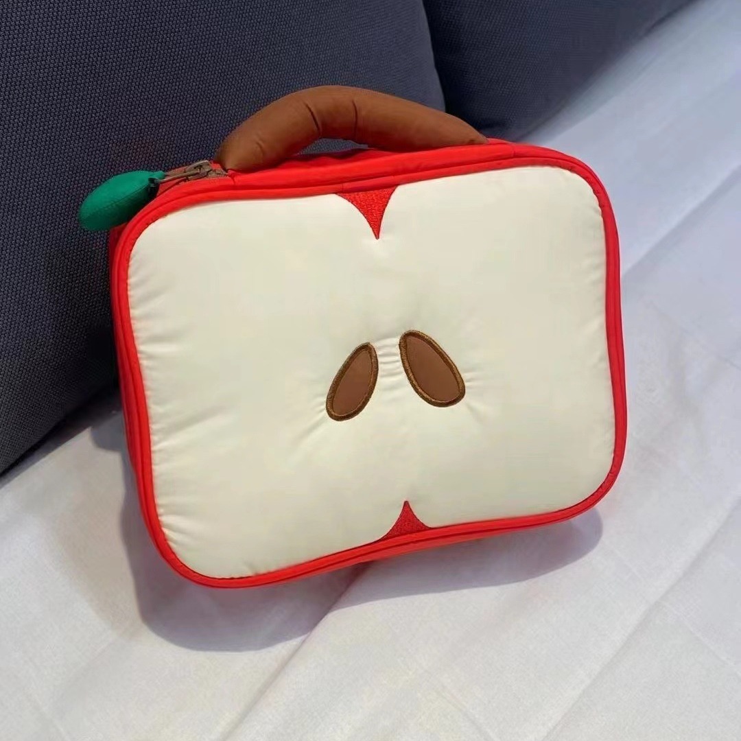 Haomi Store 2024 New Apple Cosmetic Bag Storage Bag Apple Storage Bag Portable Travel Storage Bag