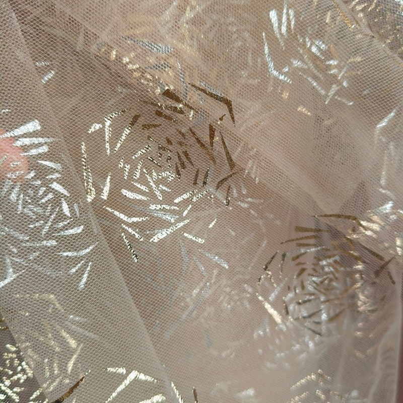 New bronzing rose mesh encrypted soft sequin dress Hanfu skirt fabric background decoration light fabric