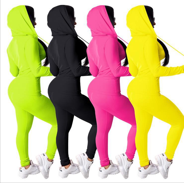 Picture of 9547#2024 spring new Dunhuang Amazon foreign trade Europe and the United States sexy casual solid color hooded two-piece set