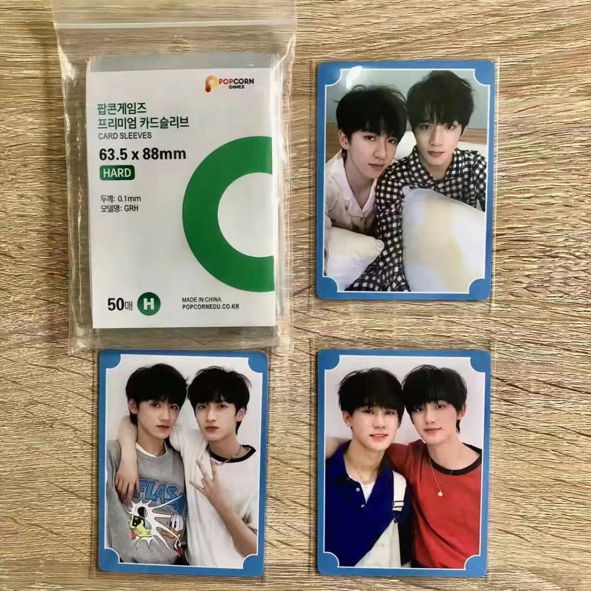 Picture of 20 silk high transparent CPP card film 3 inch album small card goo card set 6 inch raw writing yum polo popcorn