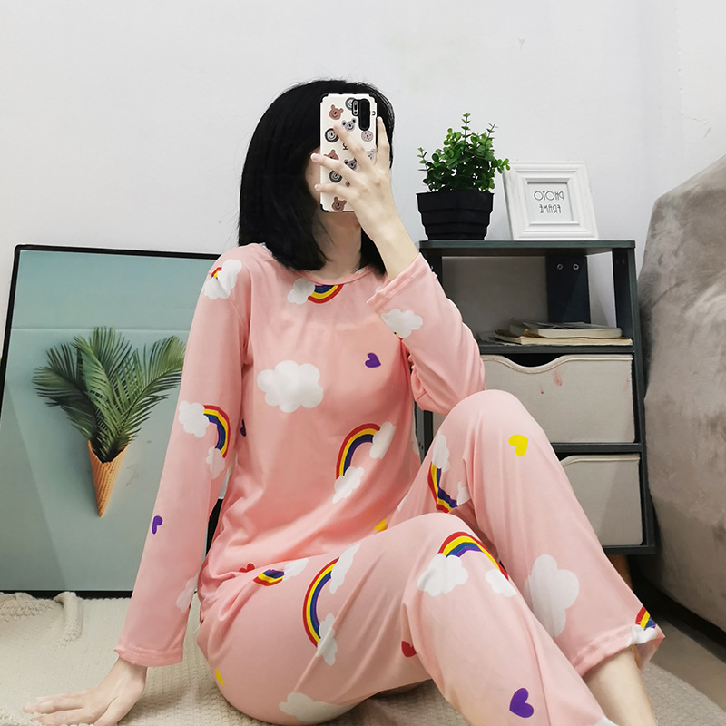 Picture of Foreign trade stalls can wear pajamas women's spring and autumn thin home clothes cartoon cute women's long sleeve trousers suit