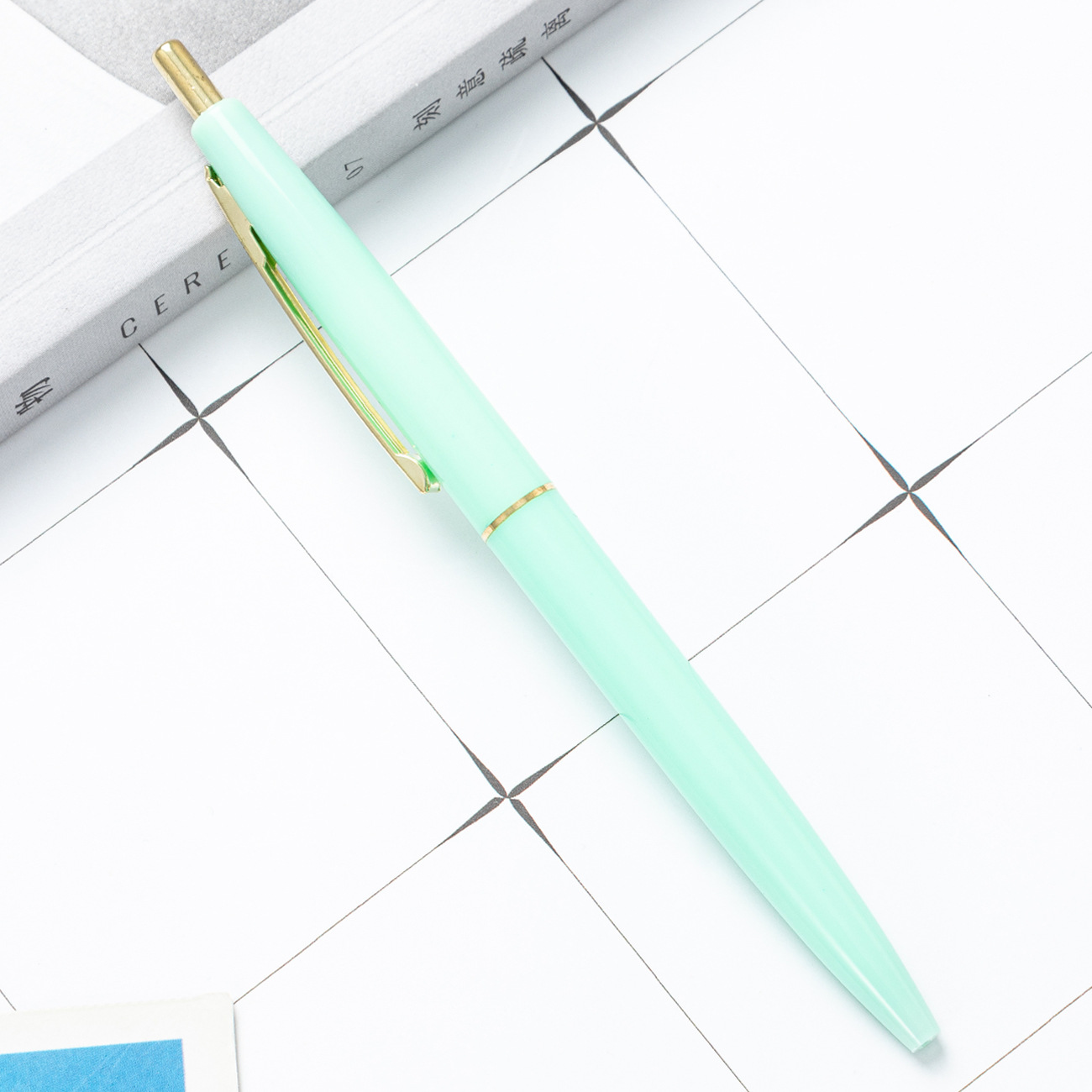 Picture of Press Multi-Color Ballpoint Pen Wholesale Office Stationery Student Plastic Ballpoint Pen Printed Logo Advertising Gift Promotional Pen