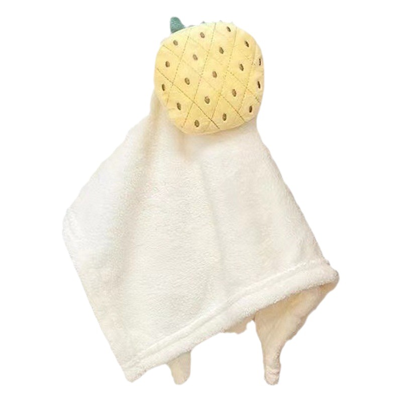 Hanging towel towel towel coral fleece small square towel kindergarten towel handkerchief gift gift