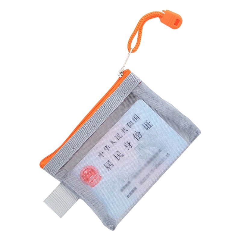 Transparent Mesh Mini Card Bag Object Coin Change Bank Card Id Small Storage Bag Satchel Zipper Bag