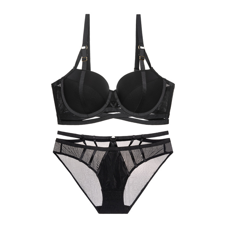 Picture of Push up bra suit thin side-closed women's Big Sexy pure want to strap small chest special bra underwear suit