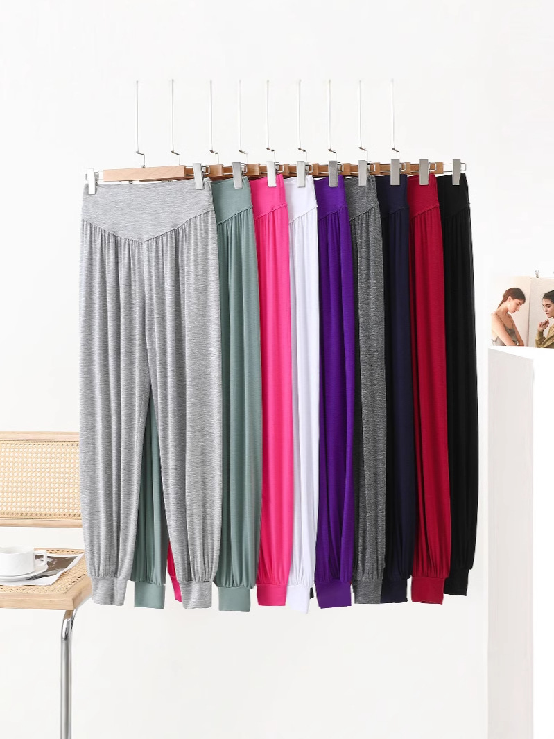 Modal Hallen Pants Women's Spring New Solid Color High Waist Dape Loose Casual Sports Pants Yoga Dance Pants