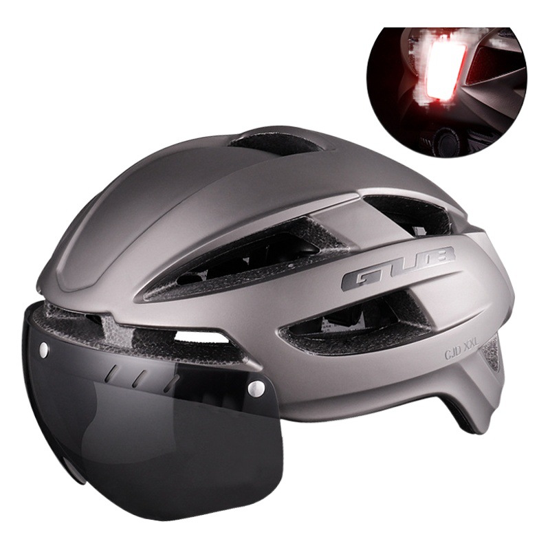 GUB CJD plus size large XXL with warning light goggles riding helmet mountain road bike safety helmet