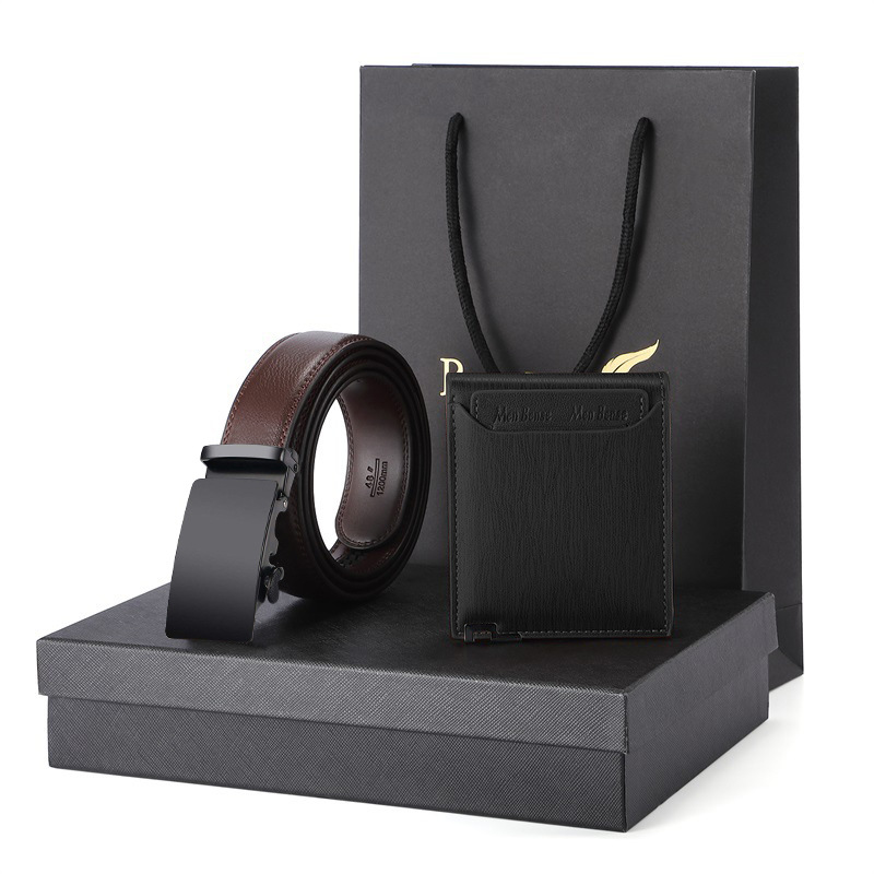 Picture of Gift Wallet Belt Set Corporate Business Men's Genuine Leather Logo Belt Men's Brand Belt Logo Customization