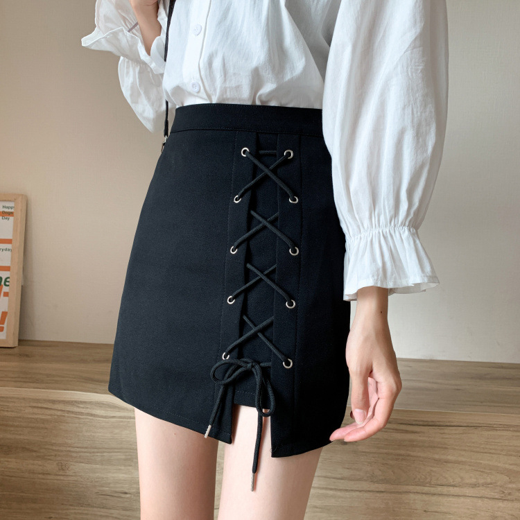 Picture of New Summer High Waist Irregular Skirt Skirt Women's All-match Slim-fit Anti-glare A- line Hip Wrap Trendy Skirt