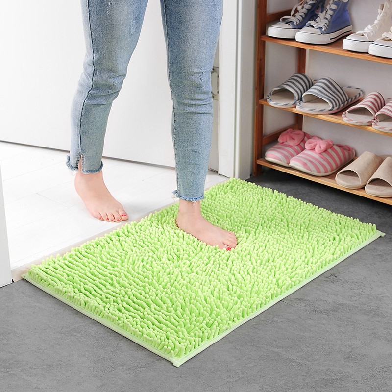 Picture of Floor Mats Wholesale Chenille Long Hair Floor Mats Bedroom Kitchen Living Room Carpet Bathroom Entrance Water-Absorbent Non-Slip Floor Mats