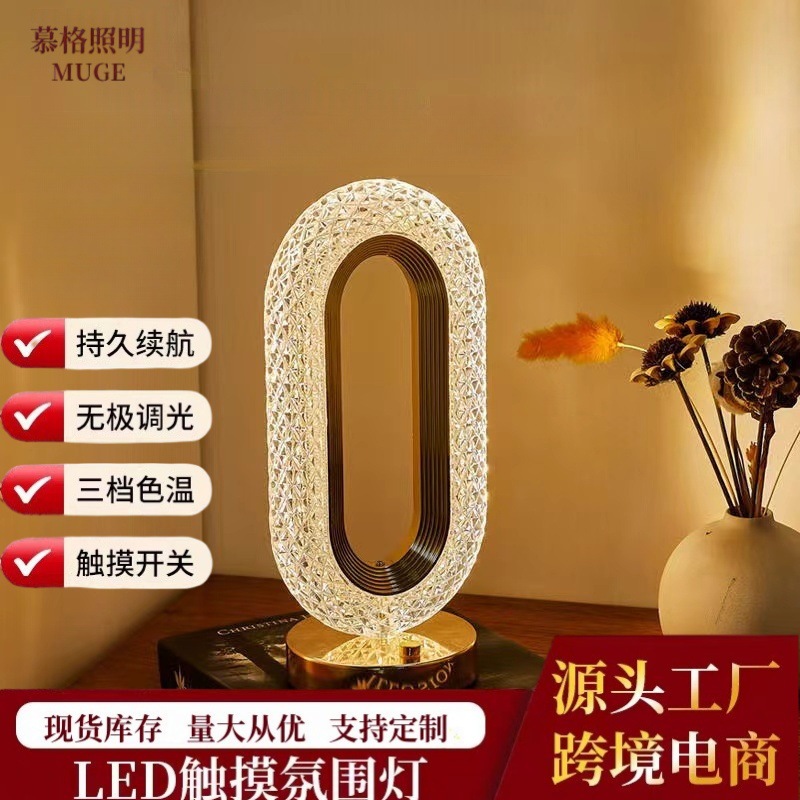 Modern Minimalist Table Lamp Star Eyes Oval Atmosphere Lamp Romantic Decorative Lamp Runway Night Lamp Creative Bedroom Bedside Lamp