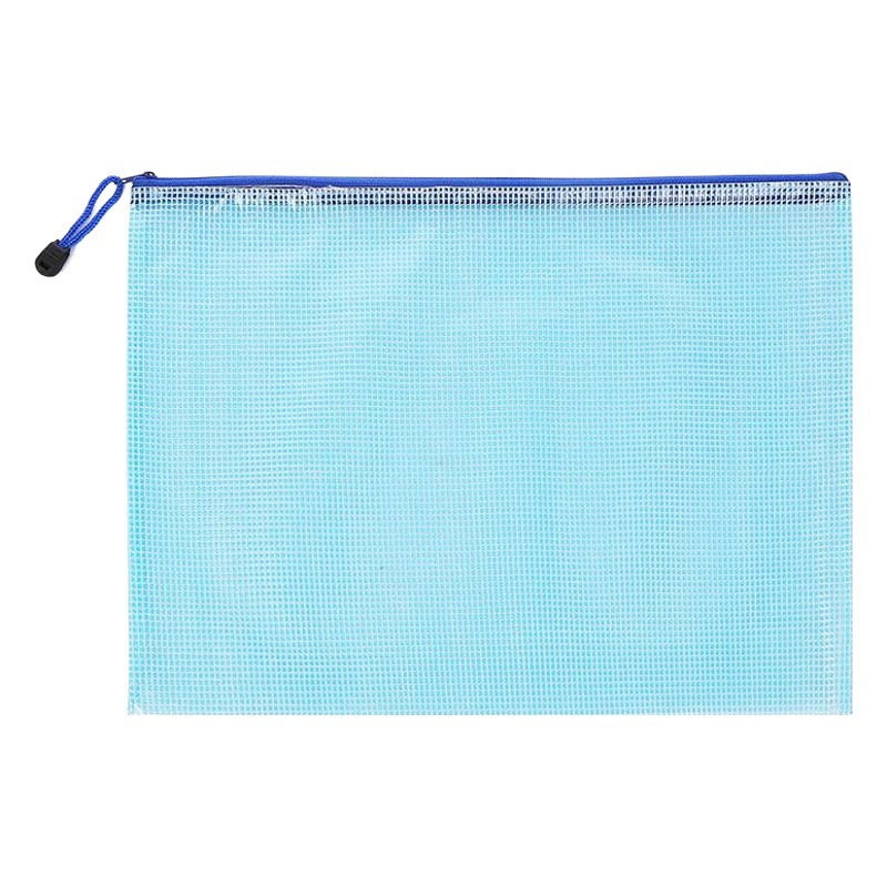 Spot office grid bag Primary School zipper bag transparent file bag a4 information bag file bill bag LOGO