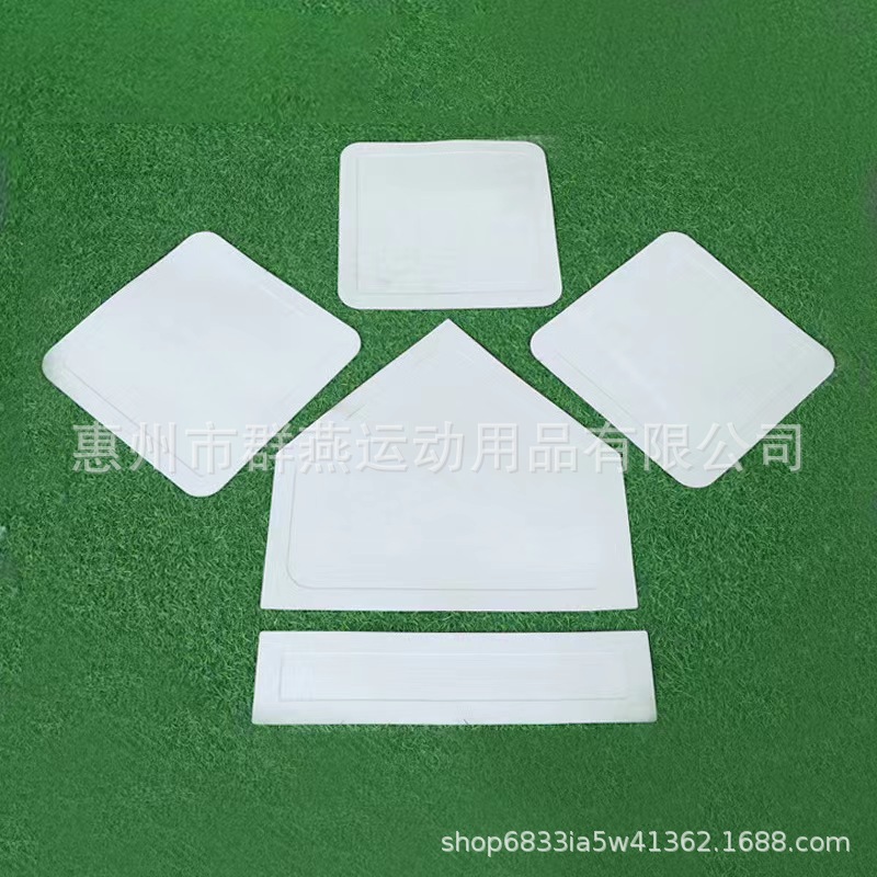 Picture of Rubber Baseball Base Bag Waterproof Eco-friendly Wear-resistant Home Plate Base Mat 5-piece Set Counter Pitcher Mat Baseball Field Supplies