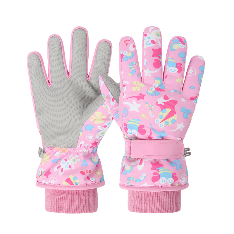 Picture of Friendship-children's ski gloves boys winter velvet padded warm waterproof cute cartoon students cycling