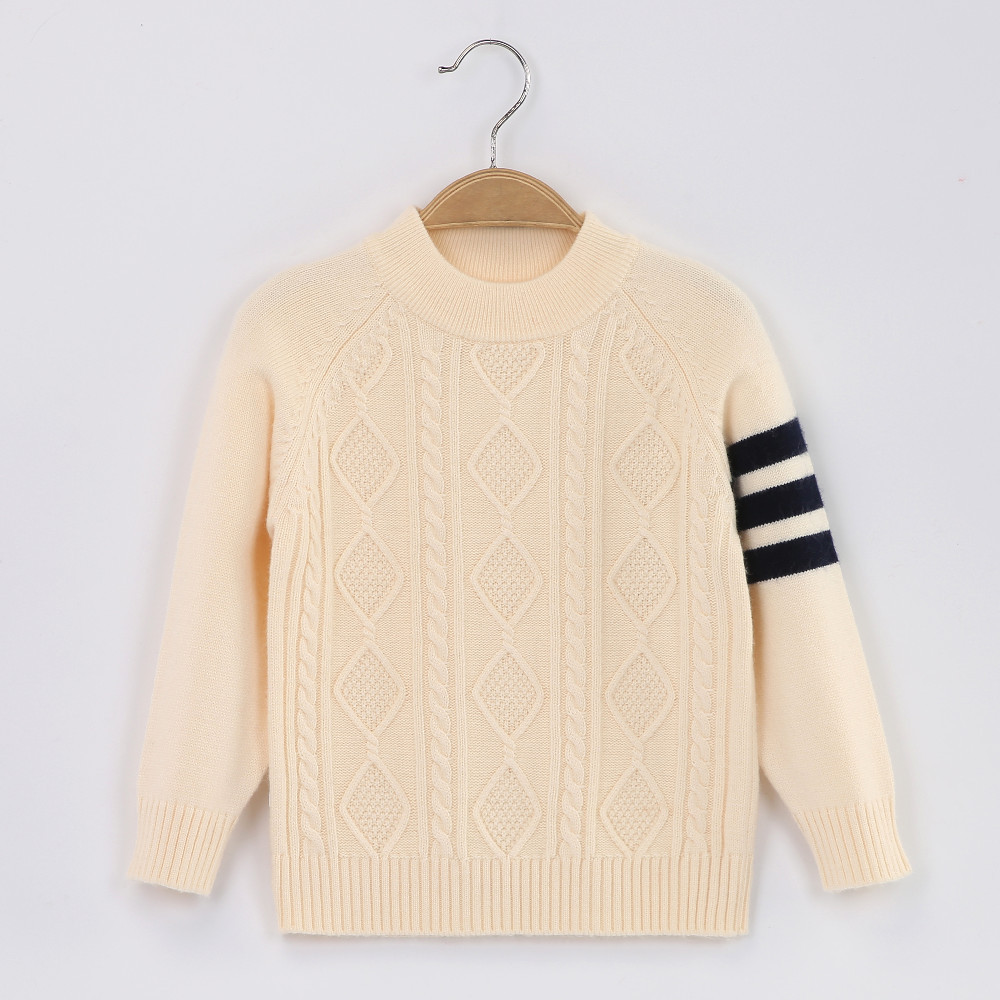 Picture of Factory wholesale children's cashmere sweater Korean version of the high collar cartoon knitted pullover boys baby base sweater girls