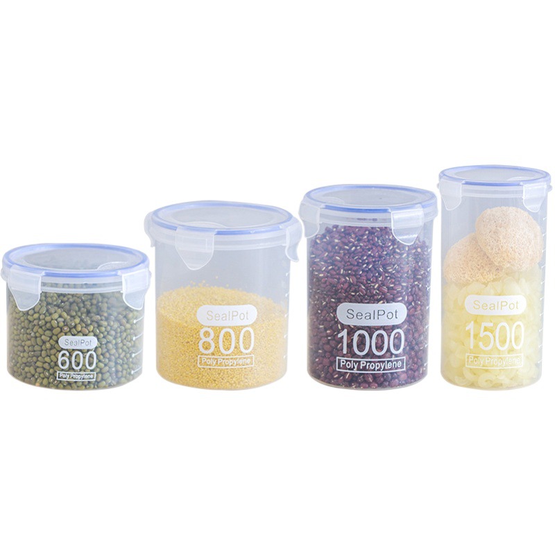 Large Sealed Transparent Plastic Sealed Jar Milk Powder Jar Food Jar Kitchen Grain Storage Box Storage Jar
