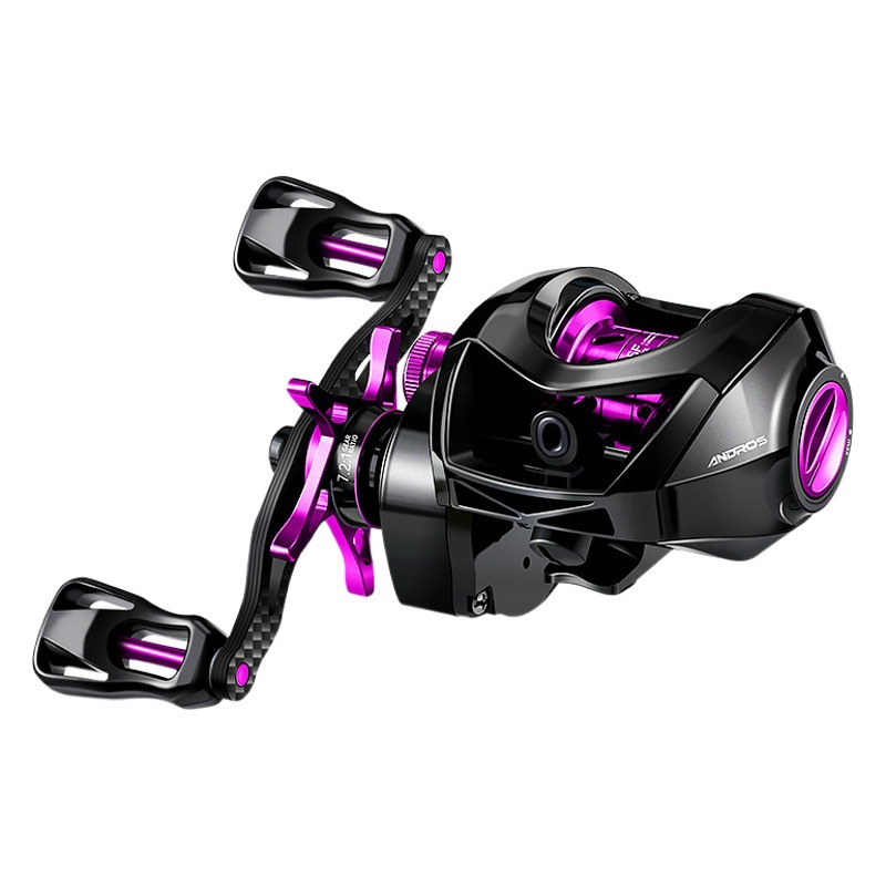 New Dark Burning Micro-object Remote Drop Wheel Anti-explosion Line Double-line Cup Ultra-light and Universal Use Black Carbon Luya Fishing Wheel
