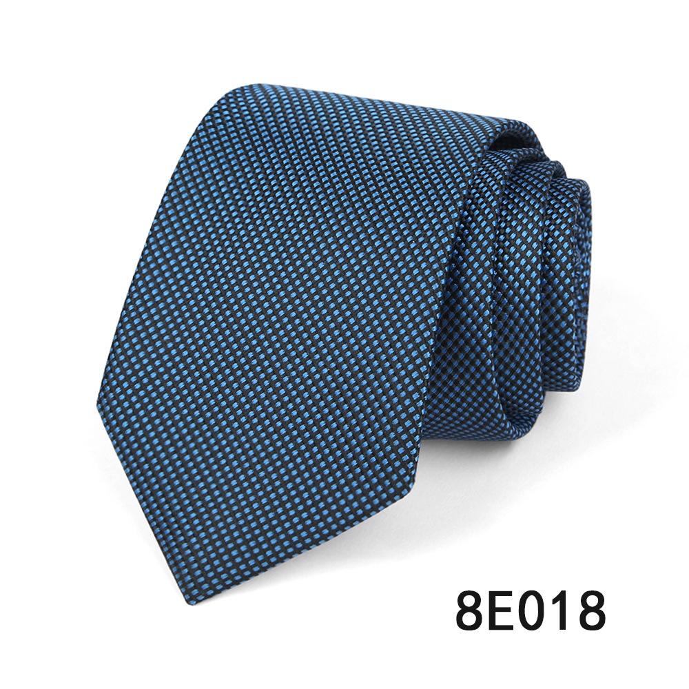 Picture of Men's Tie Business Casual Stripesd Tie 8cm Polyester Jacquard Embroider Print Tie Wholesale Formal Wear