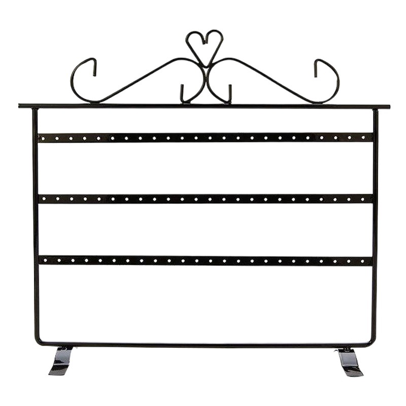 Amazon Hot Selling Three-Layer Earring Display Rack Earring Storage Rack Iron Jewelry Display Rack Double-Sided Earring Rack
