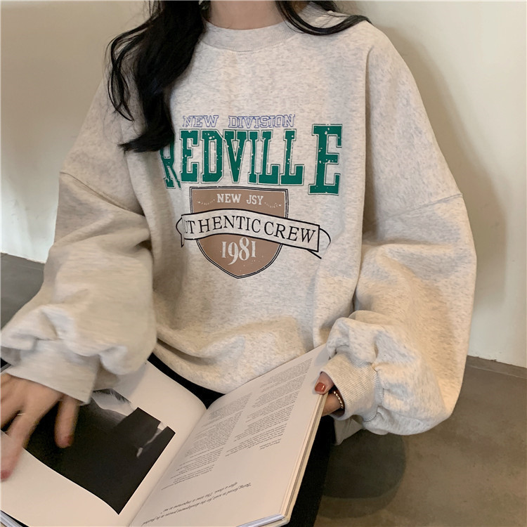 Picture of Loose round neck thin long-sleeved sweater for women trendy 2023 Autumn New Korean style student coat top women's clothing wholesale