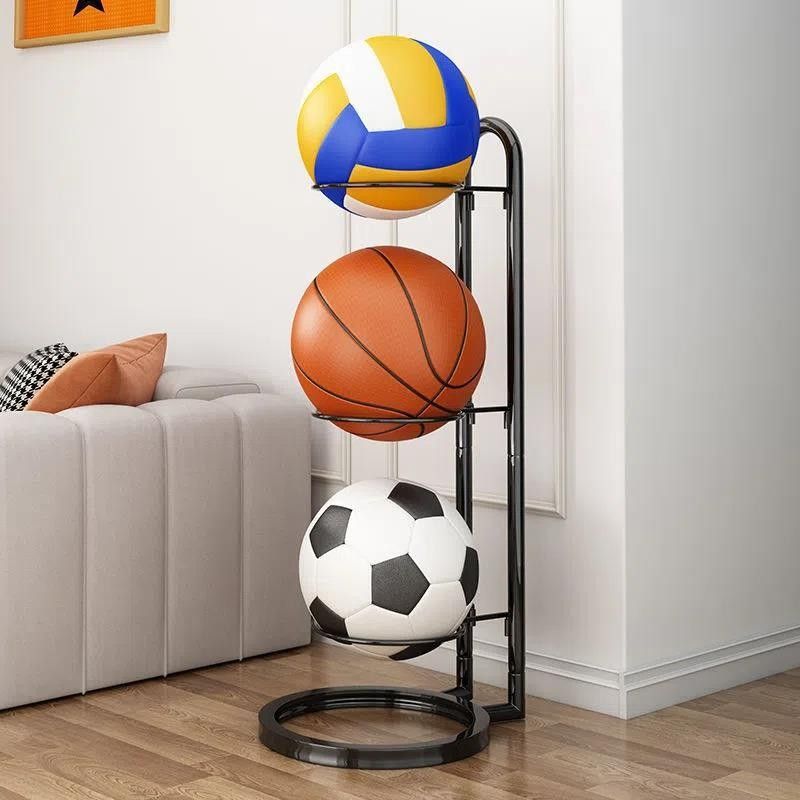 Foldable basketball storage rack home simple football volleyball organization storage basket children's ball place shelf