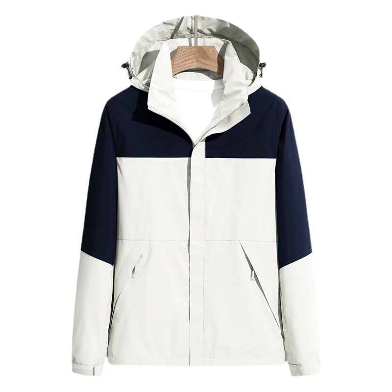 2025 Spring and Autumn New Men's Hooded Outdoor Mountaineering Couple Jacket Double Color Trendy Jacket