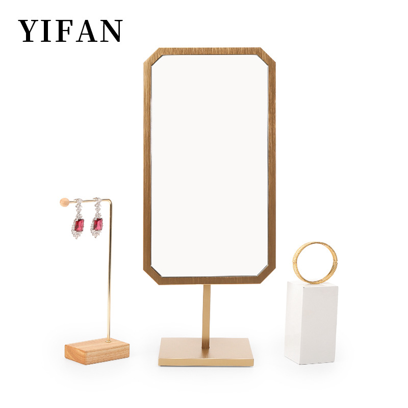 Jewelry store special mirror gold store wearing mirror trembles with makeup room mirror 180 degree rotating mirror wholesale