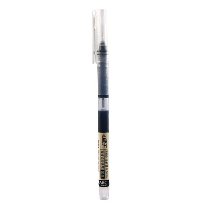 Picture of Straight Liquid Ball Pen Quick-Drying Black Pen Student Pen Gel Pen Stationery Large Capacity 0.5mm Brush Question Water Pen Wholesale