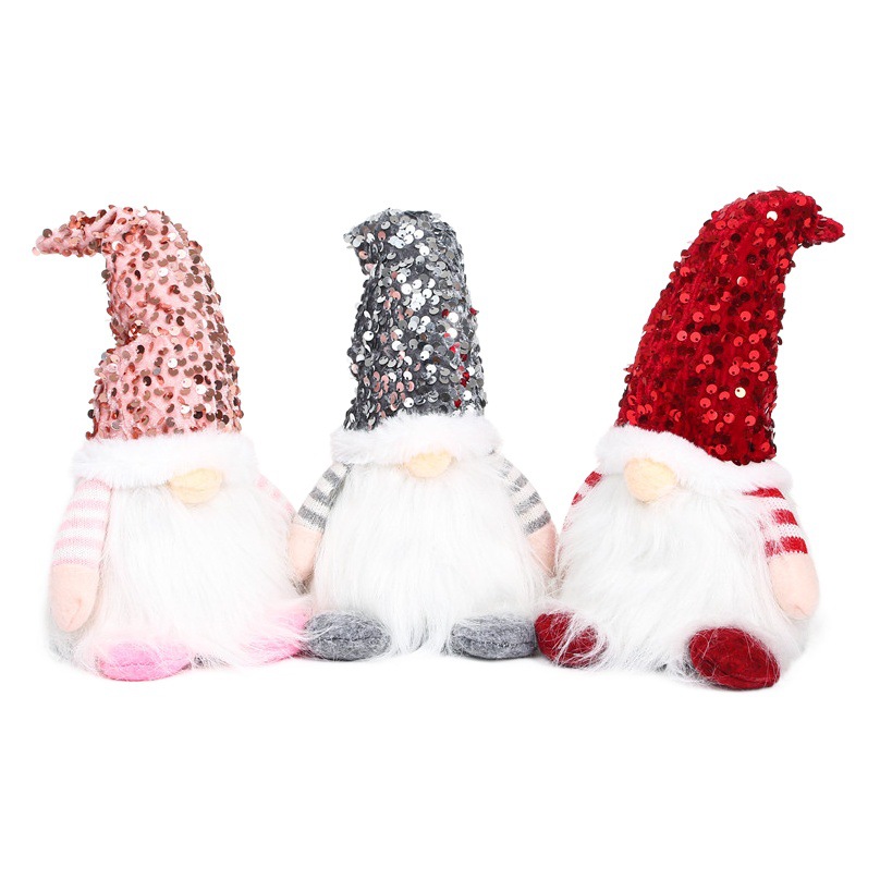 Cross-border New Christmas Decorations Luminous Rudolph Doll Old Man Faceless Doll Ornaments Christmas Gifts