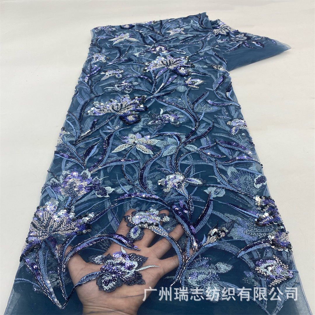Picture of Fashion Dress Export European and American Lace Sequin Embroider Lace Fabric Embroider Lace Fabrics