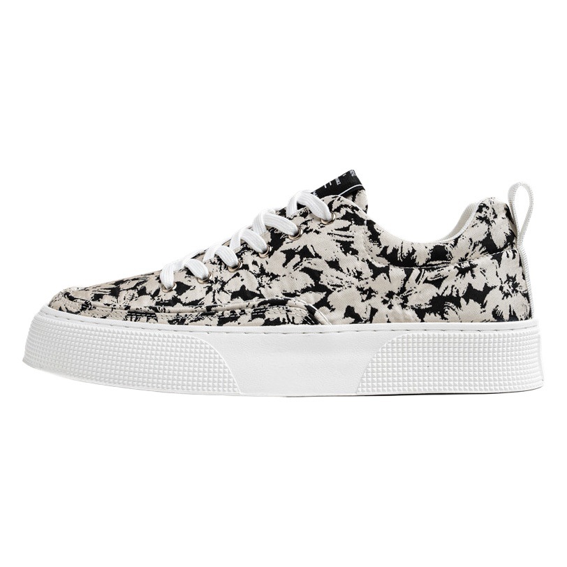 Canvas Men's Shoes Spring Thin Trendy All-match Breathable Casual Platform Sneakers Men's Sports Niche Cloth Shoes Trendy Shoes