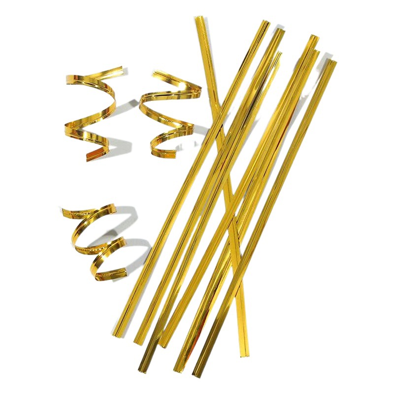 Floral Materials Baking Candy Packaging Sealing Tie Silk Gift Commodity Bundle Gold and Silver Tie Sealing Wire