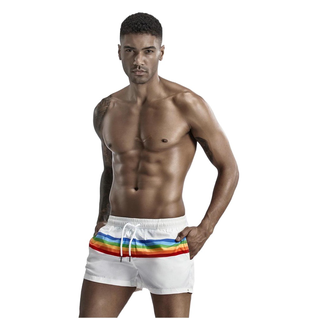 Rainbow stripe men's home pants fashion Men's Arro pants seobean hibin men's beach pants sports pants