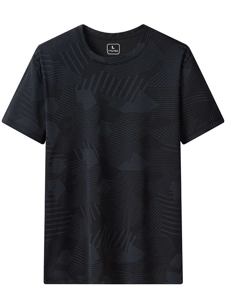 UPF50 Sunscreen Short-sleeved T-shirt Men's Summer Cool-feeling Breathable Men's Sports Sweat-wicking Loose Half-sleeve Ice-feeling Top