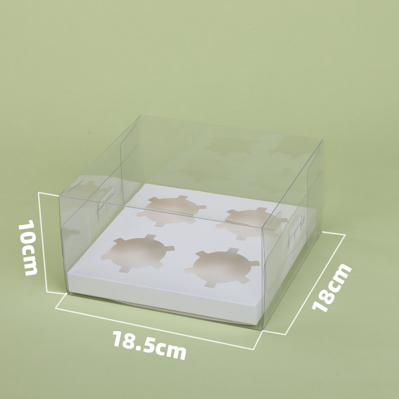 Picture of Spot transparent cup cake box 4 grain 6 grain 12 grain Maffen cup cupcake packaging box wholesale