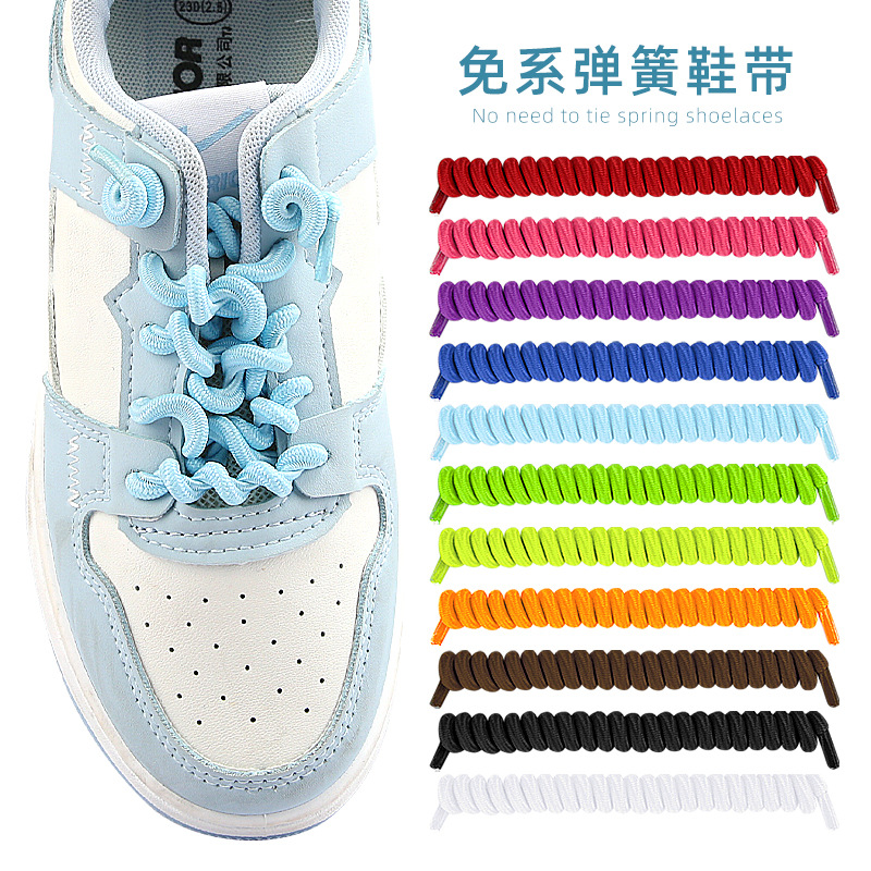 Tie-free Spring Shoelace Lazy Leisure Products Elastic Tie-free Phone Rope Round Shoelace Shoes Accessories Accessories