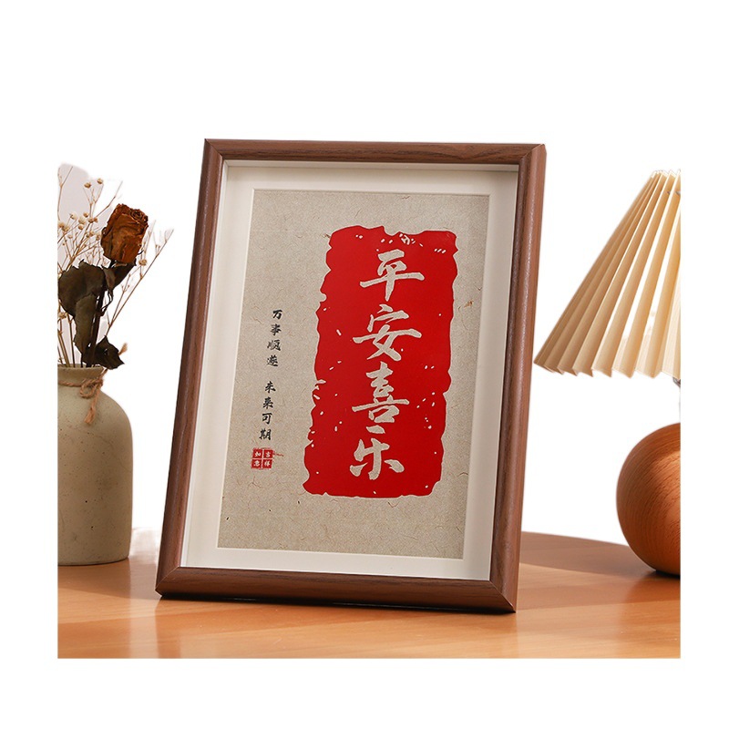 Hollow Photo Frame Table Desktop Ornament Making Picture Frame 5 Inches 6inch 7inch Stereo Hollow Wall Hanging Calligraphy Photo Frame